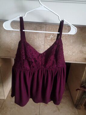 Torrid 0 lace babydoll tank top